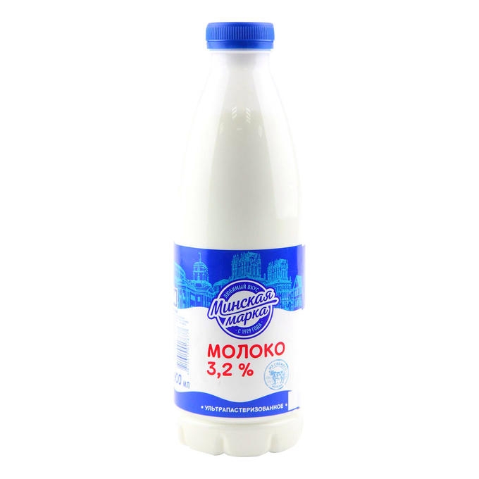 Молоко Минская Марка 3,2% 0,9л бут