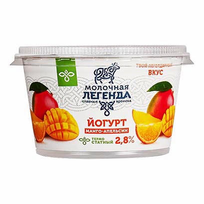 Йогурт Молочная Легенда манго-апельсин 180г
