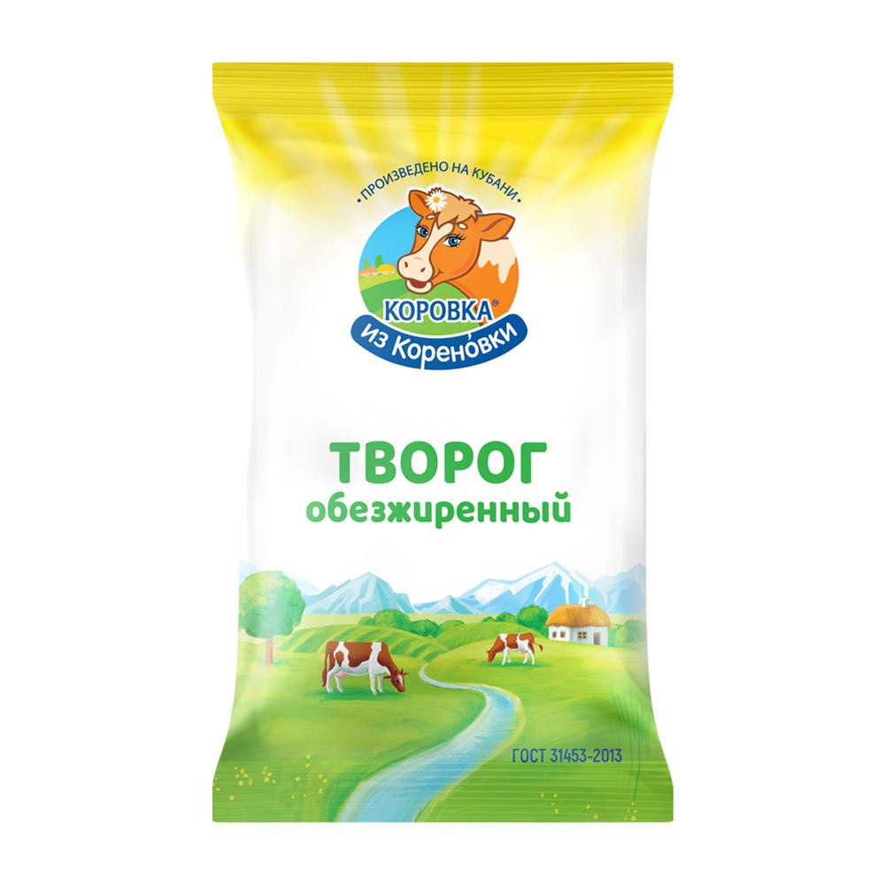 Творог Коровка из Кореновки обезж 180г