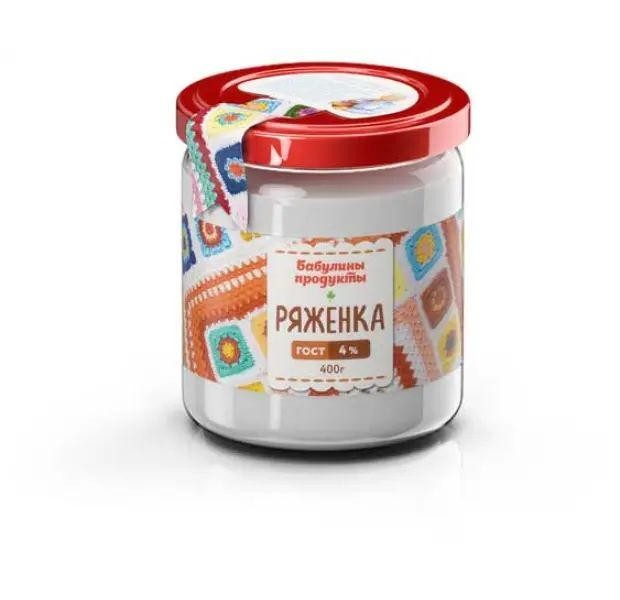 Ряженка Бабулин продукт 4% 0,4кг с/б