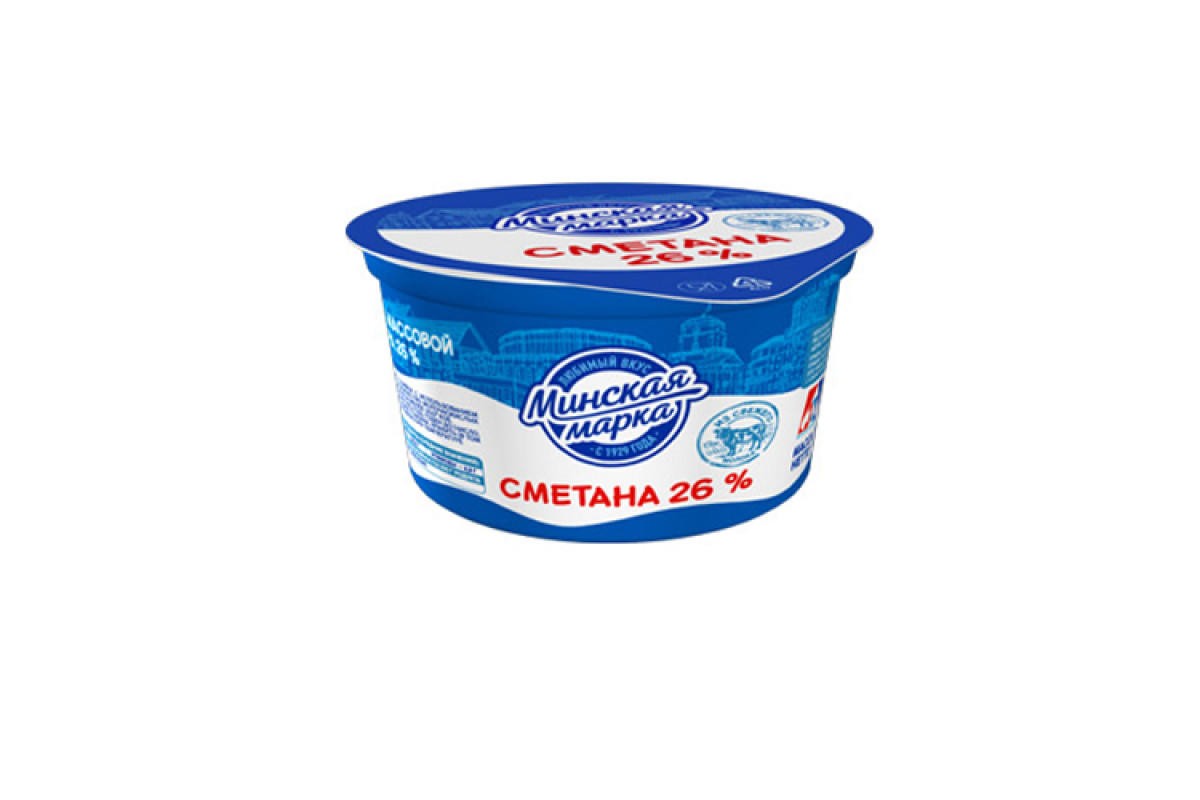 Сметана Минская Марка 25% 380гр