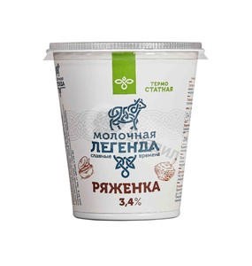 Ряженка Молочная Легенда 3,4% 330г ст